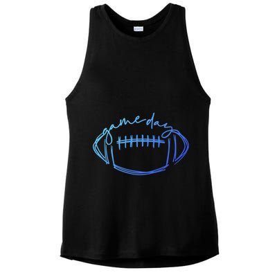 Game Day Football Game Day Vibes Football Lover Gift Ladies PosiCharge Tri-Blend Wicking Tank
