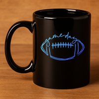Game Day Football Game Day Vibes Football Lover Gift 11oz C Handle Ceramic Mug