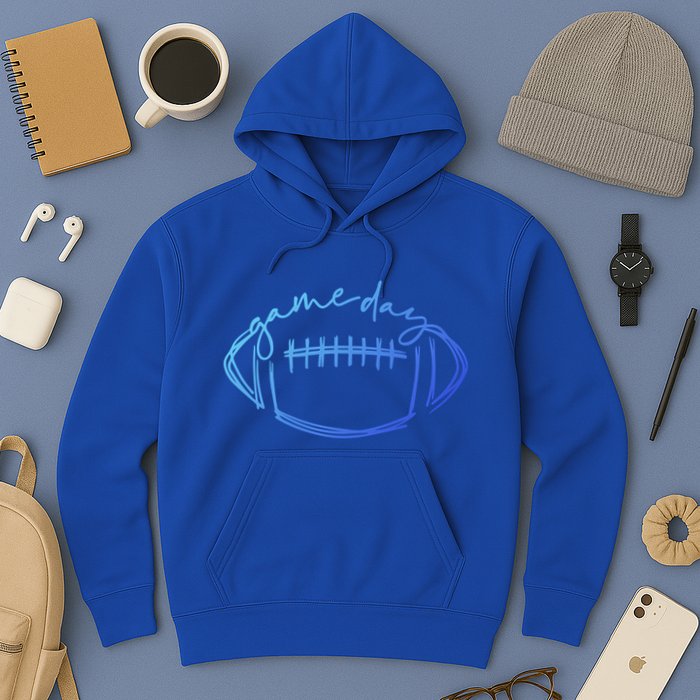 Game Day Football Game Day Vibes Football Lover Gift Hoodie