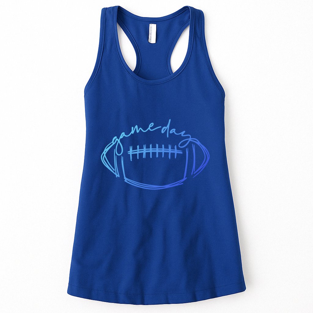 Game Day Football Game Day Vibes Football Lover Gift Womens Tank Top