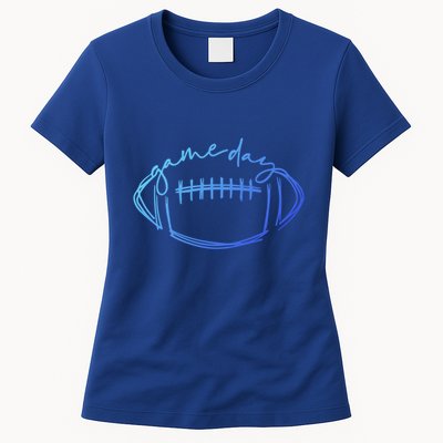 Game Day Football Game Day Vibes Football Lover Gift Womens T-Shirt