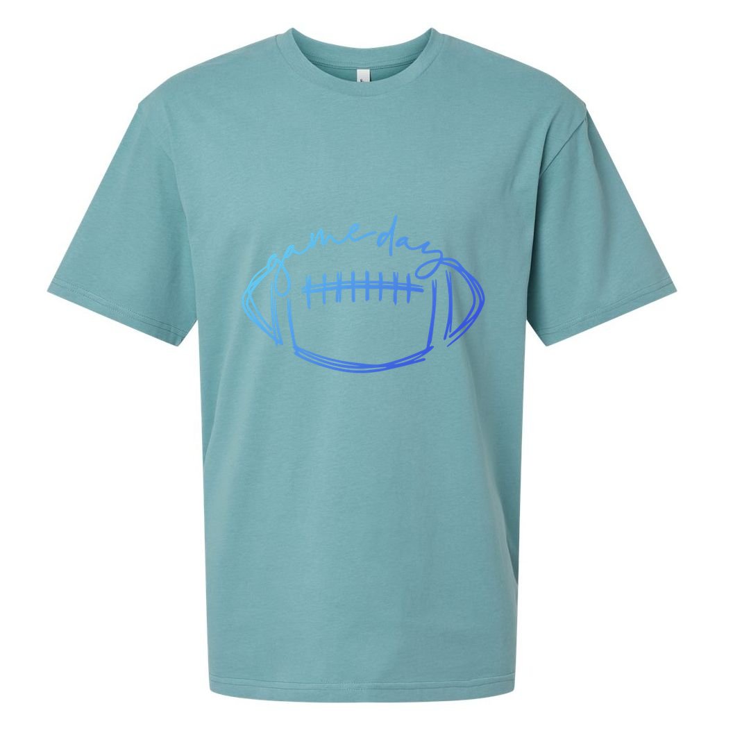 Game Day Football Game Day Vibes Football Lover Gift Sueded Cloud Jersey T-Shirt