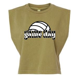 Game Day Funny Team Sports Volleyball Mom Dad Coach Garment-Dyed Women's Muscle Tee