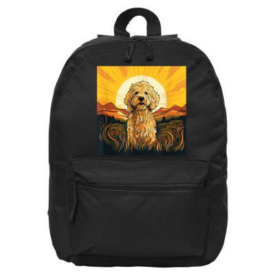 Goldendoodle Dood Funny Doodle Dog Golden Doodle 16 in Basic Backpack