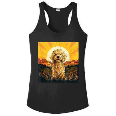 Goldendoodle Dood Funny Doodle Dog Golden Doodle Ladies PosiCharge Competitor Racerback Tank
