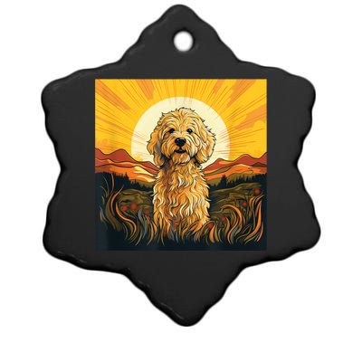 Goldendoodle Dood Funny Doodle Dog Golden Doodle Ceramic Star Ornament