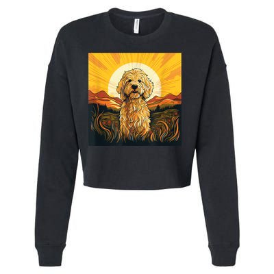 Goldendoodle Dood Funny Doodle Dog Golden Doodle Cropped Pullover Crew