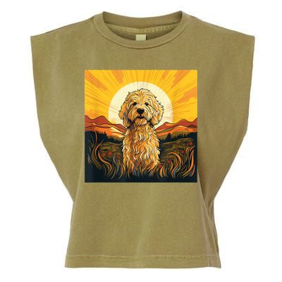 Goldendoodle Dood Funny Doodle Dog Golden Doodle Garment-Dyed Women's Muscle Tee