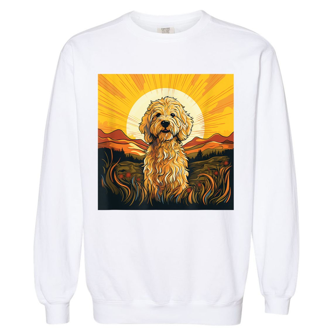 Goldendoodle Dood Funny Doodle Dog Golden Doodle Garment-Dyed Sweatshirt