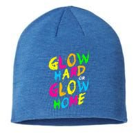 Glow Design For And Adults, In Bright Colors 80s Theme Sustainable Beanie