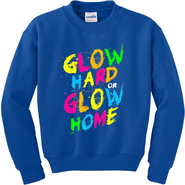 Glow Design For And Adults, In Bright Colors 80s Theme Kids Sweatshirt