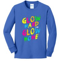 Glow Design For And Adults, In Bright Colors 80s Theme Kids Long Sleeve Shirt