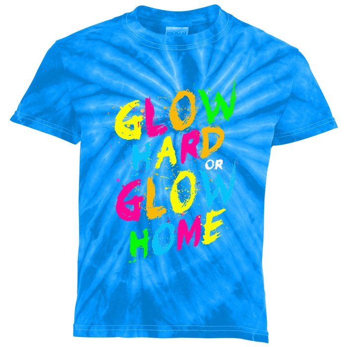 Glow Design For And Adults, In Bright Colors 80s Theme Kids Tie-Dye T-Shirt