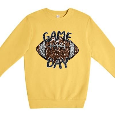 Game Day Football For Women Premium Crewneck Sweatshirt