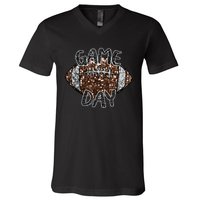 Game Day Football For Women V-Neck T-Shirt