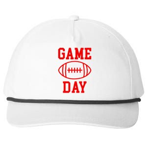 Game Day Football Throwback Design Print Classic Snapback Five-Panel Rope Hat