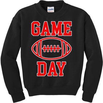 Game Day Football Throwback Design Print Classic Kids Sweatshirt