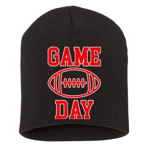 Game Day Football Throwback Design Print Classic Short Acrylic Beanie