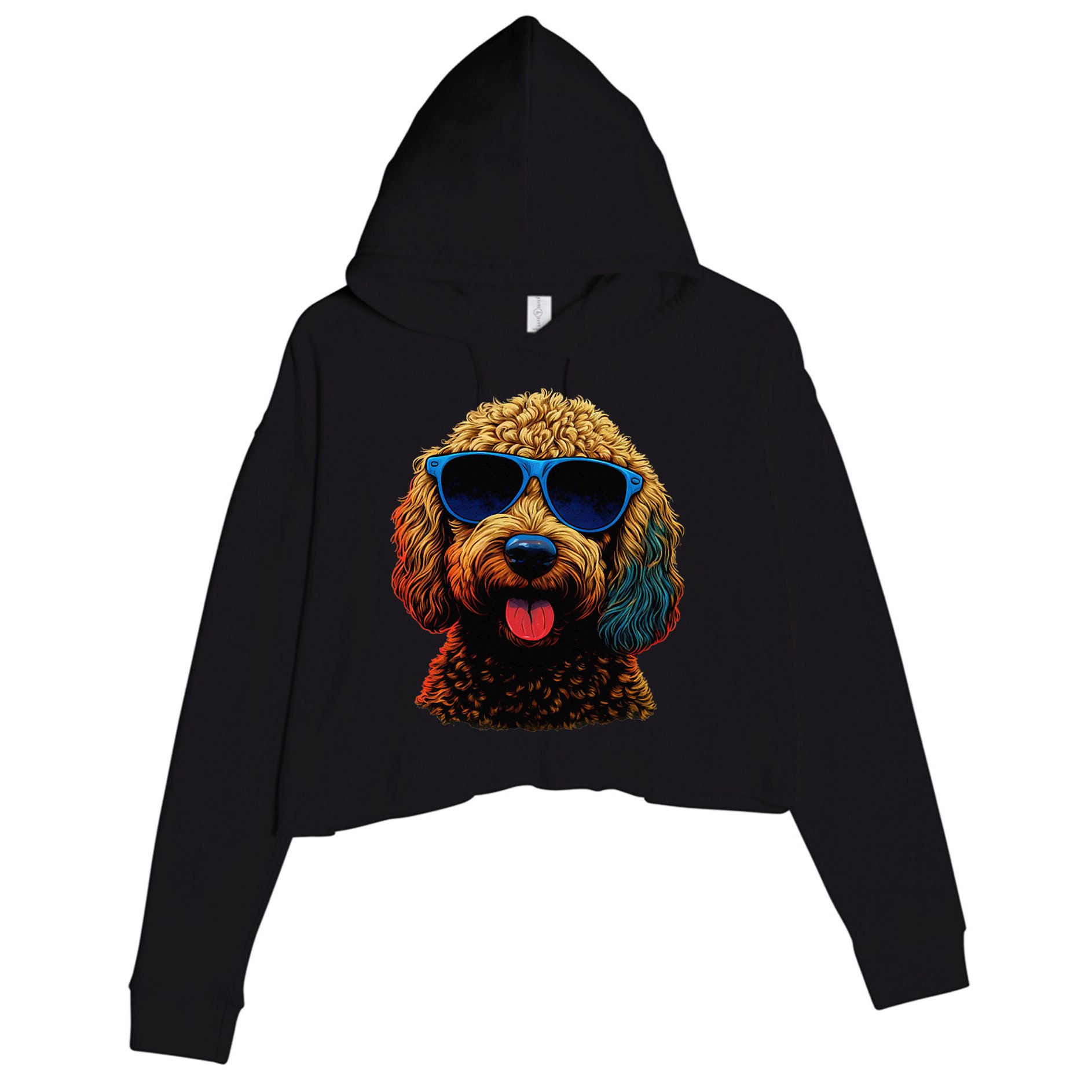 Goldendoodle Dood Funny Doodle Dog Golden Doodle Crop Fleece Hoodie