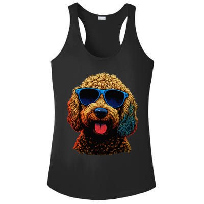 Goldendoodle Dood Funny Doodle Dog Golden Doodle Ladies PosiCharge Competitor Racerback Tank