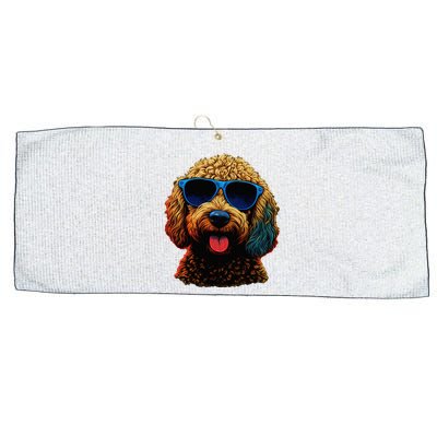 Goldendoodle Dood Funny Doodle Dog Golden Doodle Large Microfiber Waffle Golf Towel