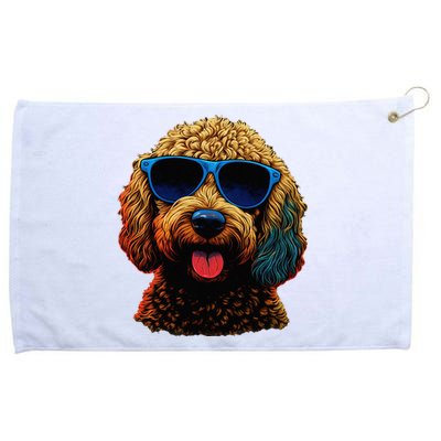 Goldendoodle Dood Funny Doodle Dog Golden Doodle Grommeted Golf Towel