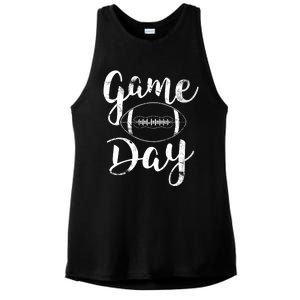 Game Day Football Cute Football Top VNeck Ladies PosiCharge Tri-Blend Wicking Tank