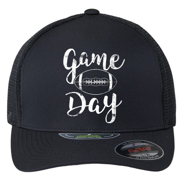 Game Day Football Cute Football Top VNeck Flexfit Unipanel Trucker Cap