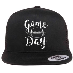 Game Day Football Cute Football Top VNeck Flat Bill Trucker Hat