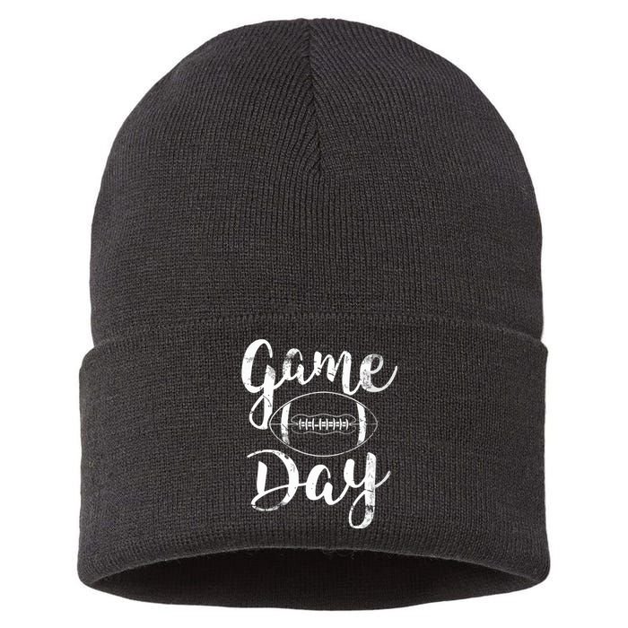 Game Day Football Cute Football Top VNeck Sustainable Knit Beanie