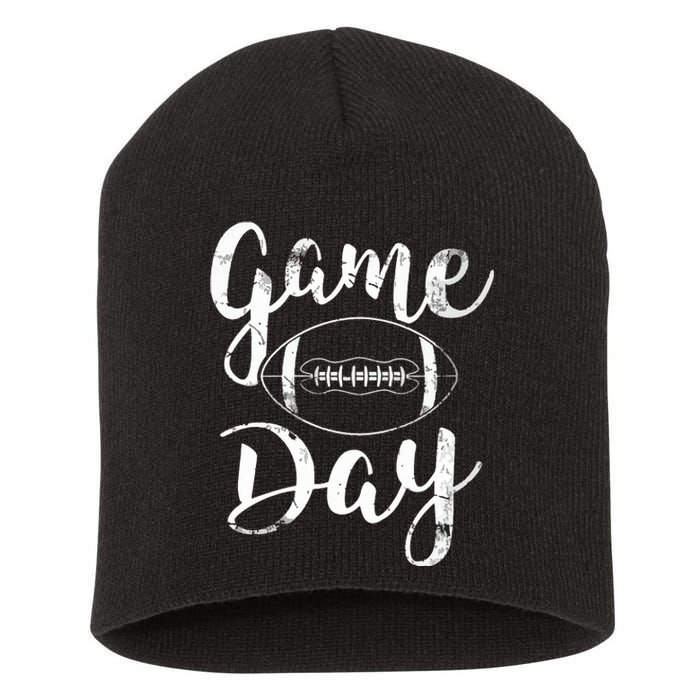 Game Day Football Cute Football Top VNeck Short Acrylic Beanie