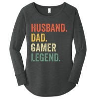 Gamer Dad Funny Husband Dad Video Game Legend FatherS Day Women's Perfect Tri Tunic Long Sleeve Shirt