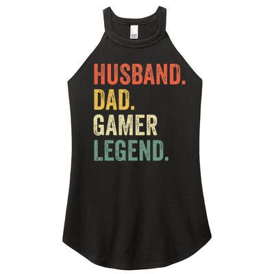 Gamer Dad Funny Husband Dad Video Game Legend FatherS Day Women’s Perfect Tri Rocker Tank