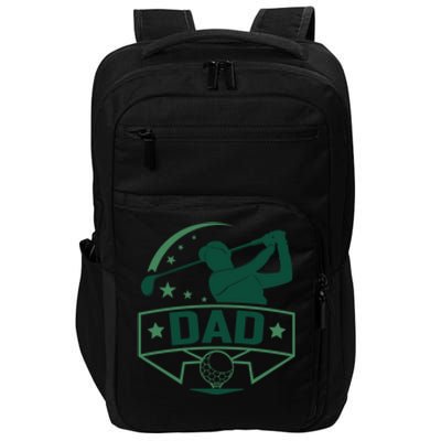 Golf Dad Funny Golf Lover Gift For Dad Father's Day Impact Tech Backpack