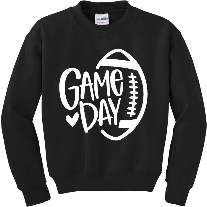 Game Day Football Season Funny Team Sports Vintage Kids Sweatshirt