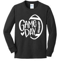 Game Day Football Season Funny Team Sports Vintage Kids Long Sleeve Shirt