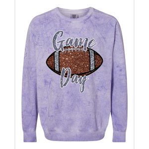 Game Day Festive Cute Football Colorblast Crewneck Sweatshirt