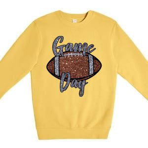 Game Day Festive Cute Football Premium Crewneck Sweatshirt