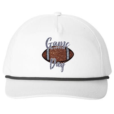 Game Day Festive Cute Football Snapback Five-Panel Rope Hat