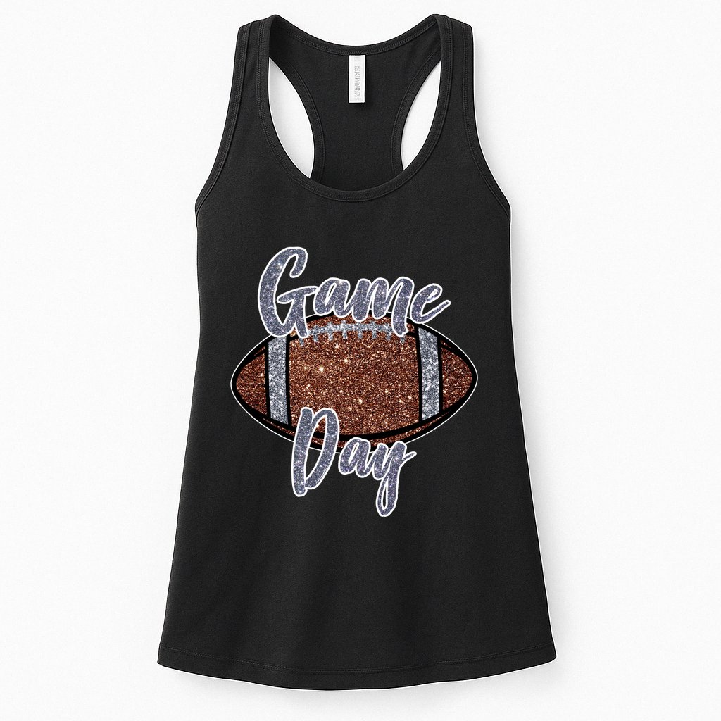 Game Day Festive Cute Football Womens Tank Top