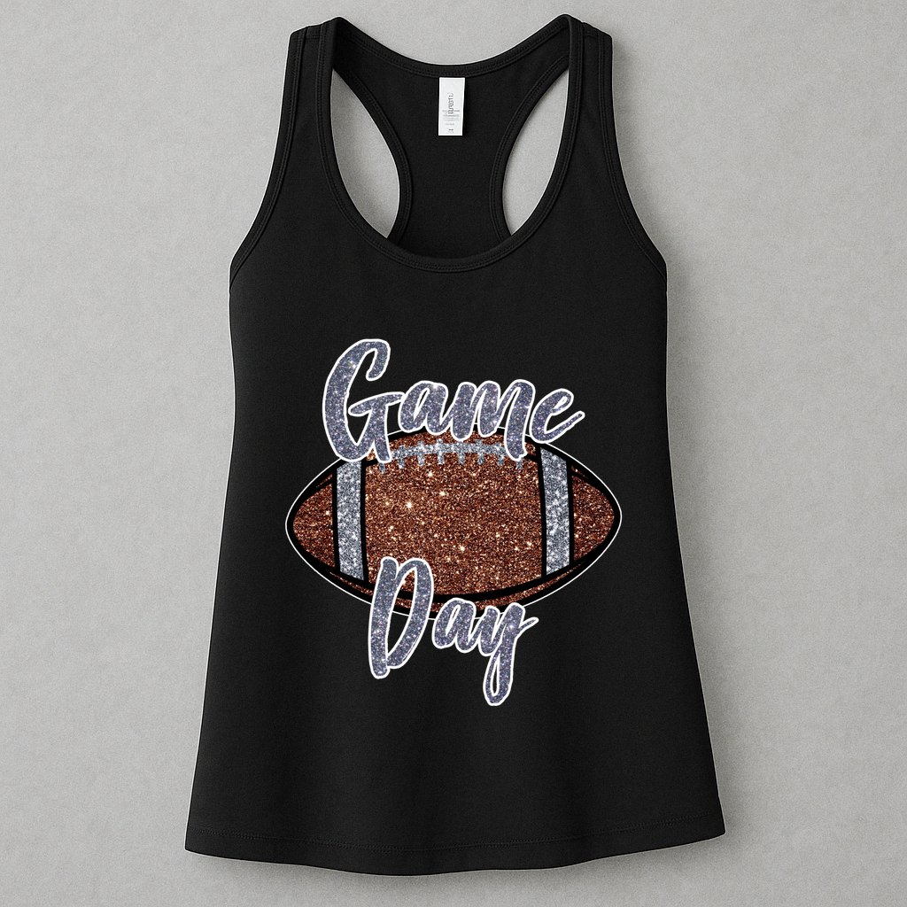 Game Day Festive Cute Football Womens Tank Top