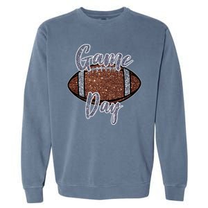 Game Day Festive Cute Football Garment-Dyed Sweatshirt