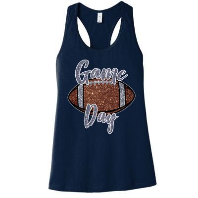 Game Day Festive Cute Football Women's Racerback Tank