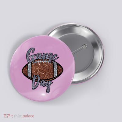 Game Day Festive Cute Football Button