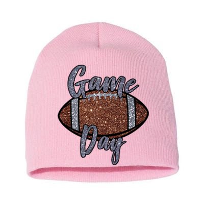 Game Day Festive Cute Football Short Acrylic Beanie