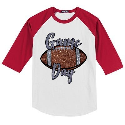 Game Day Festive Cute Football Kids Colorblock Raglan Jersey