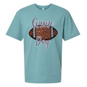 Game Day Festive Cute Football Sueded Cloud Jersey T-Shirt