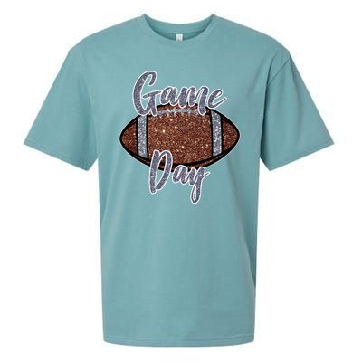 Game Day Festive Cute Football Sueded Cloud Jersey T-Shirt