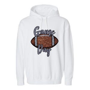 Game Day Festive Cute Football Garment-Dyed Fleece Hoodie