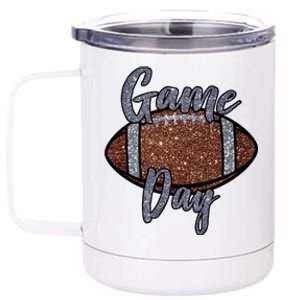 Game Day Festive Cute Football 12 oz Stainless Steel Tumbler Cup